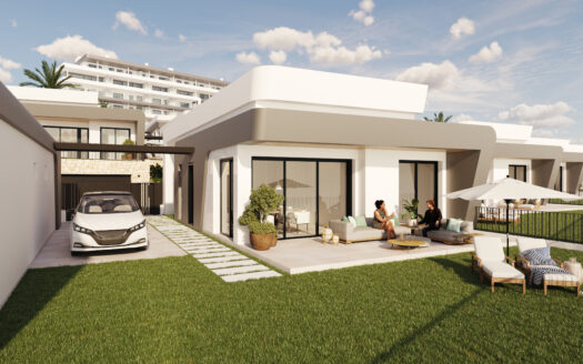 Villa de plain-pied avec 3 chambres et vue sur la mer à Mutxamel