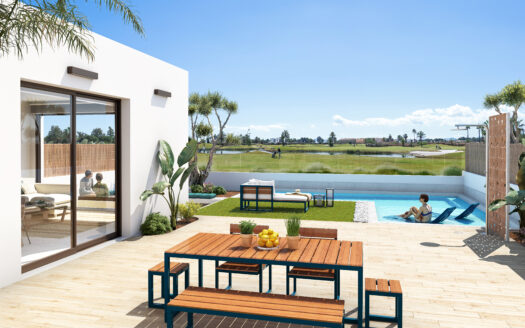 Frontline golf villas in La Serena Golf, Los Alcazares