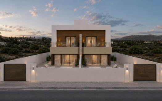 2 Modern semi-detached villas at 600m from the beach in Santiago De La Ribera